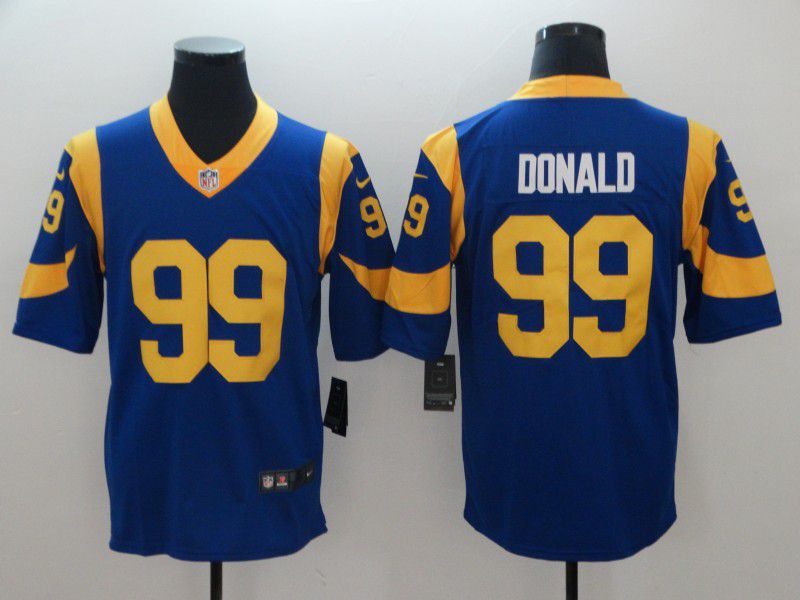 Men Los Angeles Rams 99 Donald Blue Nike Vapor Untouchable Limited Playe NFL Jerseys